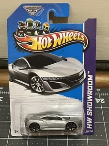 Hot Wheels ‘12 ACURA NSX CONCEPT SILVER HW SHOWROOM 2013 156/250 Mattel - Picture 1 of 3