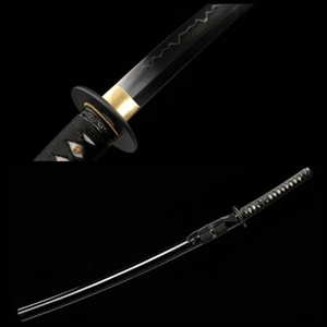 Espada Samurai Katana Arcilla Templada T10 Acero Real Hamon Navaja Batalla Afilada - Imagen 1 de 12