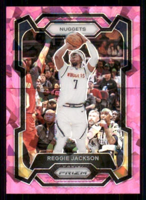 2023-24 Panini Prizm Prizms Pink Ice #235 Reggie Jackson - Image 1 of 2