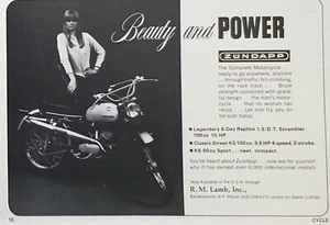 1970 Zundapp KS100 Motorcycle Ad - Picture 1 of 1