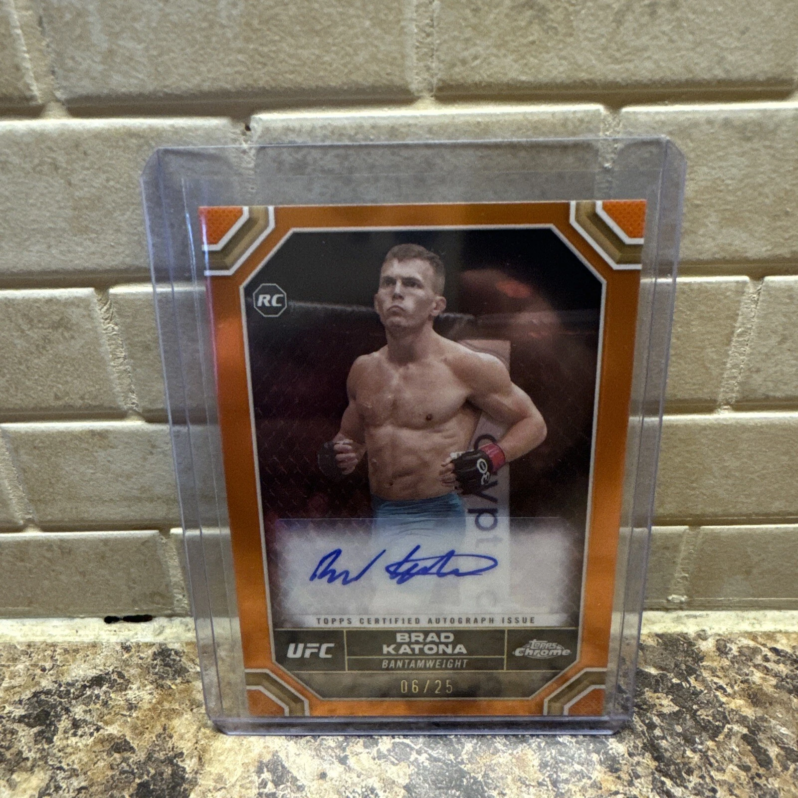 2024 Topps Chrome UFC Brad Katona Rookie Auto Orange Refractor /25