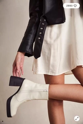 Botas de plataforma Free People Ruby Shine charol blanco, 10/40, ¡nuevas! Foto 1 de 4