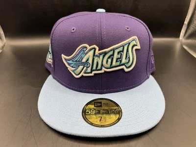 New Era 59FIFTY MLB Anaheim Angels- Purple/Teal, Size 7 1/2 - Image 1 of 4