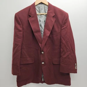 Stafford roter Blazer Herren 44R Wollmischung klassisches Sakko gefüttert Taschen Anzug Mantel - Bild 1 von 8