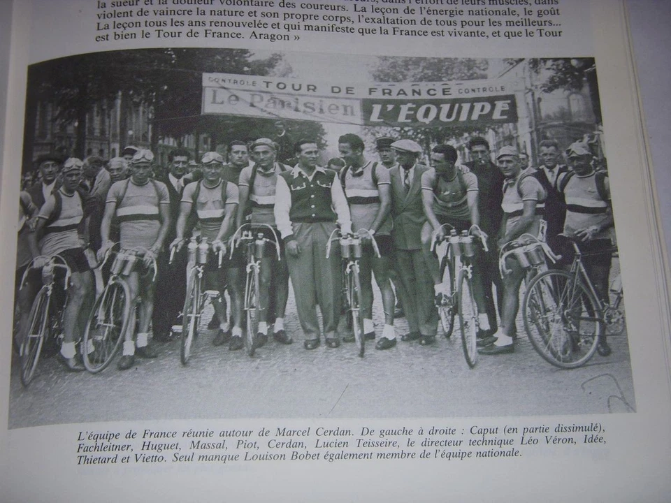 CYCLISME COUPURE LIVRE T347 TdF1947 EQUIPE de FRANCE avec Marcel CERDAN - Photo 1/1