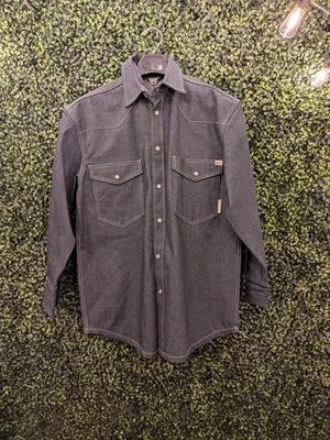 Camisa a Presión Rasco FR Denim Hombres M Resistente al Fuego CAT 2 2112 NUEVA CON ETIQUETAS Foto 1 de 4