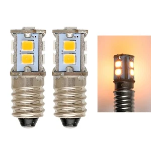 2x LED Ersatz für 6,3V 0,3A 2W Glühlampe E10 für Stern  Weihnachtsstern Warmweiß - Bild 1 von 1