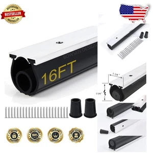 Garage Door Weather Seal: Durable Black Rubber & Aluminum Retainer Kit - Picture 1 of 9