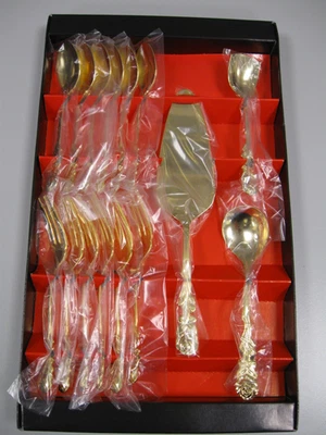 KAFFEEBESTECK vergoldet 15-tlg Vintage Japan unbenutzt - Bild 1 von 4