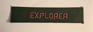Tira del Programa PARCHE EXPLORADOR Vintage Boy Scout Verde Oscuro - COMO NUEVO - Imagen 1 de 2