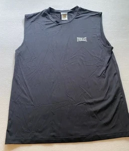 Everlast Tank Top Mens XL Black Stretch Gym Workout Running Training Crew Neck - Picture 1 of 9
