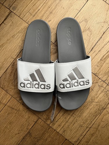 Sandali Adidas donna Adilette taglia 10 colore bianco grigio