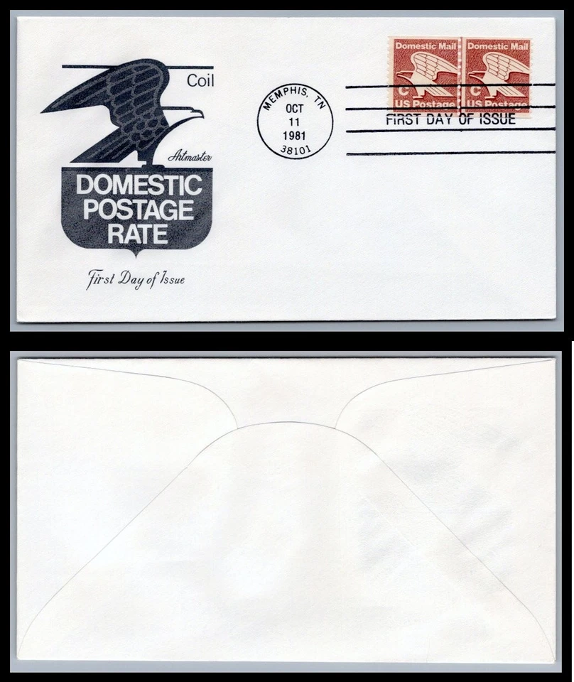 US FDC # 1947 "C" Rate (20c) Eagle Artmaster Line Pair L.Cancel 1981, 9Q1130 - Image 1 of 1