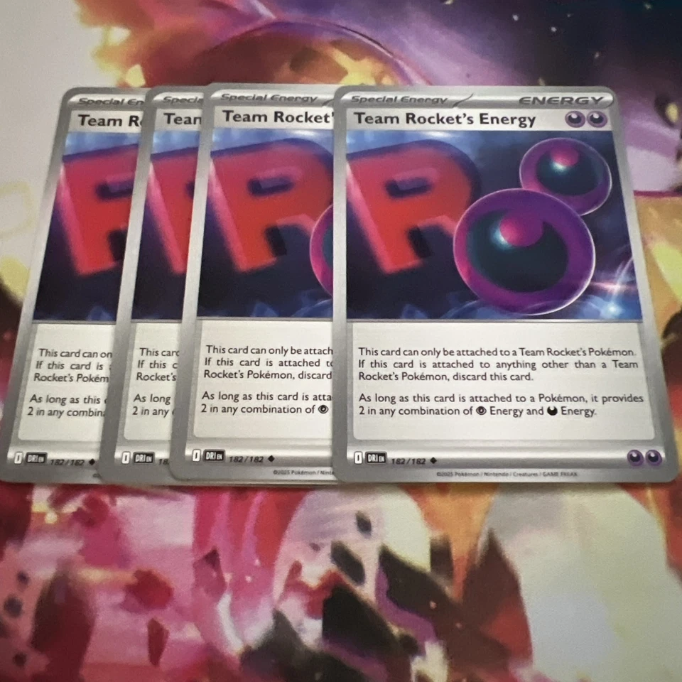 Team Rocket's Energy 182/182 Sv10: Destined Rivals Regular X4 - Image 1 of 1