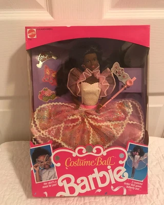 1990 Costume Ball African American Barbie Doll - Mattel - NFRB #7134 - Image 1 of 4