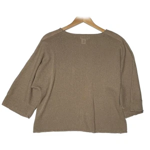 Coldwater Creek Pullover Pulli Damen XL beige Strick Loose Fit 3/4 Fledermausärmel - Bild 1 von 6