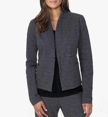 Blazer James Perse Jersey Limpio Mujer Mediano 2 Brezo Carbón Diseñador $325 Foto 1 de 4