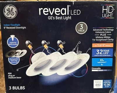 GE LED RetroFit Bulb Warm White 650 Lumens 8-Watt 3-Pack Recessed Downlight - Image 1 of 2