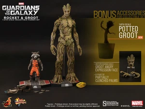 Figura de acción Hot Toys Mms254 1/6 Guardianes de la Galaxia Cohete y Groot - Imagen 1 de 2