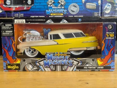 MUSCLE MACHINES Maisto VHTF! 1956 Pontiac Safari Wagon SLAMMED Custom 1/18 1:18 - Image 1 of 4