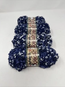 Patons MOSIAC Yarn 4-SKEIN-LOT “Florentine” Blue Bulky Discontinued - Picture 1 of 8