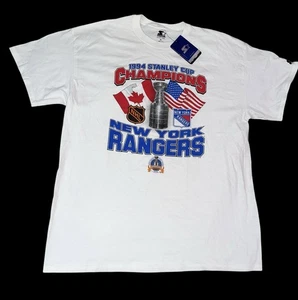 NY RANGERS 1994 STANLEY CUP CHAMPIONSHIP SHIRT STARTER 25 ANNIVERSARIO XL - Foto 1 di 6