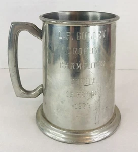 Pewter Cup Mug L.F. Gulley 1979 Golf Trophy Made In England. Leonard - Picture 1 of 12