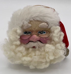 Adorno cabeza de Papá Noel vintage - Imagen 1 de 6