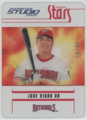 Jose Vidro 2005 Donruss Studio Stars Platinum /50 #S-38 Washington - Imagem 1 de 2