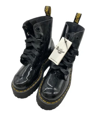 Dr.Martens MOLLY CHAROL 6 Ojos Botas Negro Foto 1 de 4