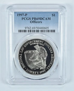 1997-P Law Officers Memorial Commemorative Dollar PR69 DCAM PCGS *0221 - Picture 1 of 5