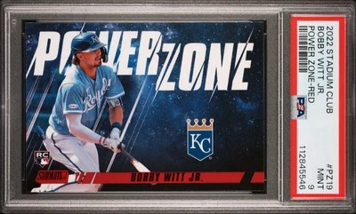 2022 Topps Stadium Club Bobby Witt Jr. Power Zone Red #PZ19 PSA 9 - POP=3, MVP! - Image 1 of 2