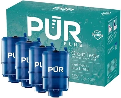 PUR PLUS Faucet Mount Replacement Filter 4-Pack, Genuine PUR Filter, 3-in-1 Powe - Image 1 of 4