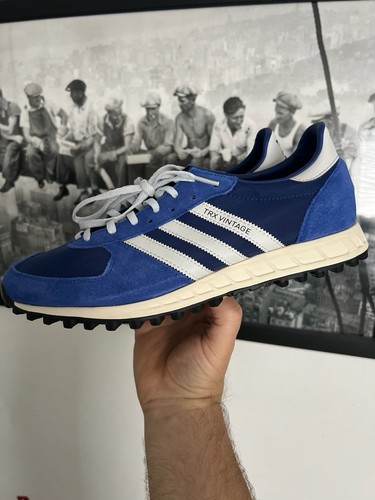 Taglia 11 Adidas TRX blu vintage con camoscio blu nuove