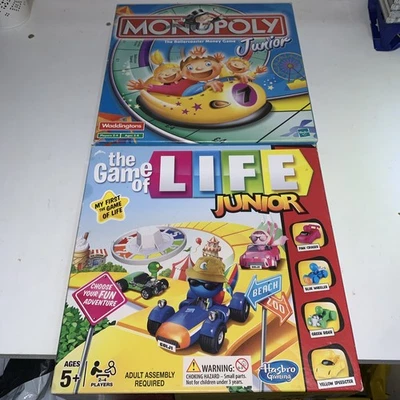 monopoly  junior  And The Game Of Life Junior Both Complete & Good Condition. - Image 1 of 4