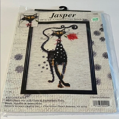 Jasper Cat Cross Stitch Kit by  Marilyn Robertson - Image 1 of 4