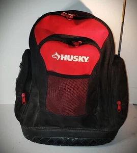 HUSKY 18" Tool Backpack Red/Black - Waterproof Base - Sold Out Retail $79.95 - Picture 1 of 7