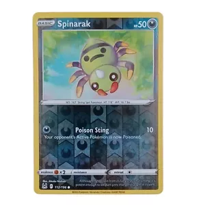 Reverse Holo Spinarak 112/196 Lost Origin Common Pokemon TCG - Picture 1 of 2