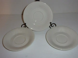 3 Franciscan U.S.A. Ivory / Cream Saucers- NO CUPS - Picture 1 of 5