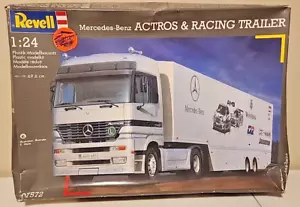 Revell Mercedes Benz Actros And Racing Trailer Kit # 07572 Open Box Sealed Bags - Picture 1 of 16