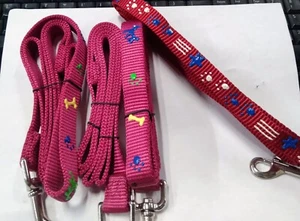 Hamilton Squiggles Funwear Nylon Dog Leash 5/8" - Picture 1 of 5