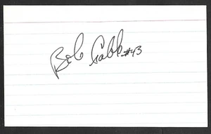 Bob Crable ( Debut 1982 ) Notre Dame JETS SIGNED AUTOGRAMM AUTO 3x5 INDEX COA - Bild 1 von 1