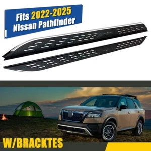 Fits Nissan Pathfinder 2022-2025 Running Boards Side Steps Pedals Nerf Bar ALU - Picture 1 of 11