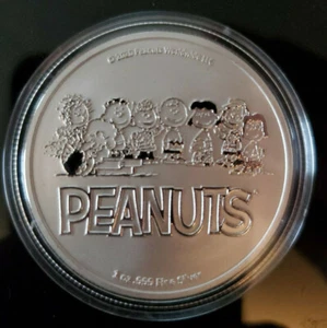 Peanuts® 55 anni di un Charlie Brown Natale 1 oz argento rotondo - in Airtite - Foto 1 di 2