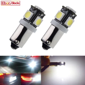 2 x 24V DC BA9S T4W T11 Bayonet 5SMD 5050 LED Car Dash Interior Light Bulb White - Picture 1 of 7