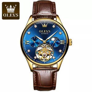 OLEVS Automatic Mechanical Watch Multifunction Waterproof Men's Wristwatches - Picture 1 of 10
