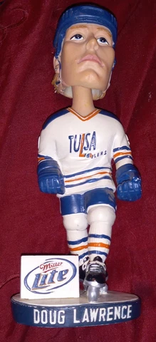 Tulsa Drillers Hockey Doug Lawrence Bobble Head Bobblehead Giveaway NO STICK Cover