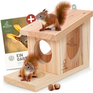wildtier liebe Eichhörnchen Futterhaus Spielhaus wetterfest Holz Futterstation - Bild 1 von 7