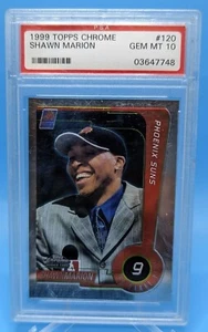 1999 Shawn Marion Topps Chrome #120 Rookie RC PSA 10 Hall of Fame - Picture 1 of 4