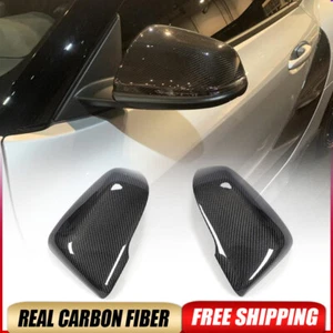Carbon Fiber Side Mirror Covers Cap Replacement Fit For Toyota Supra 2018-2022 - Picture 1 of 12